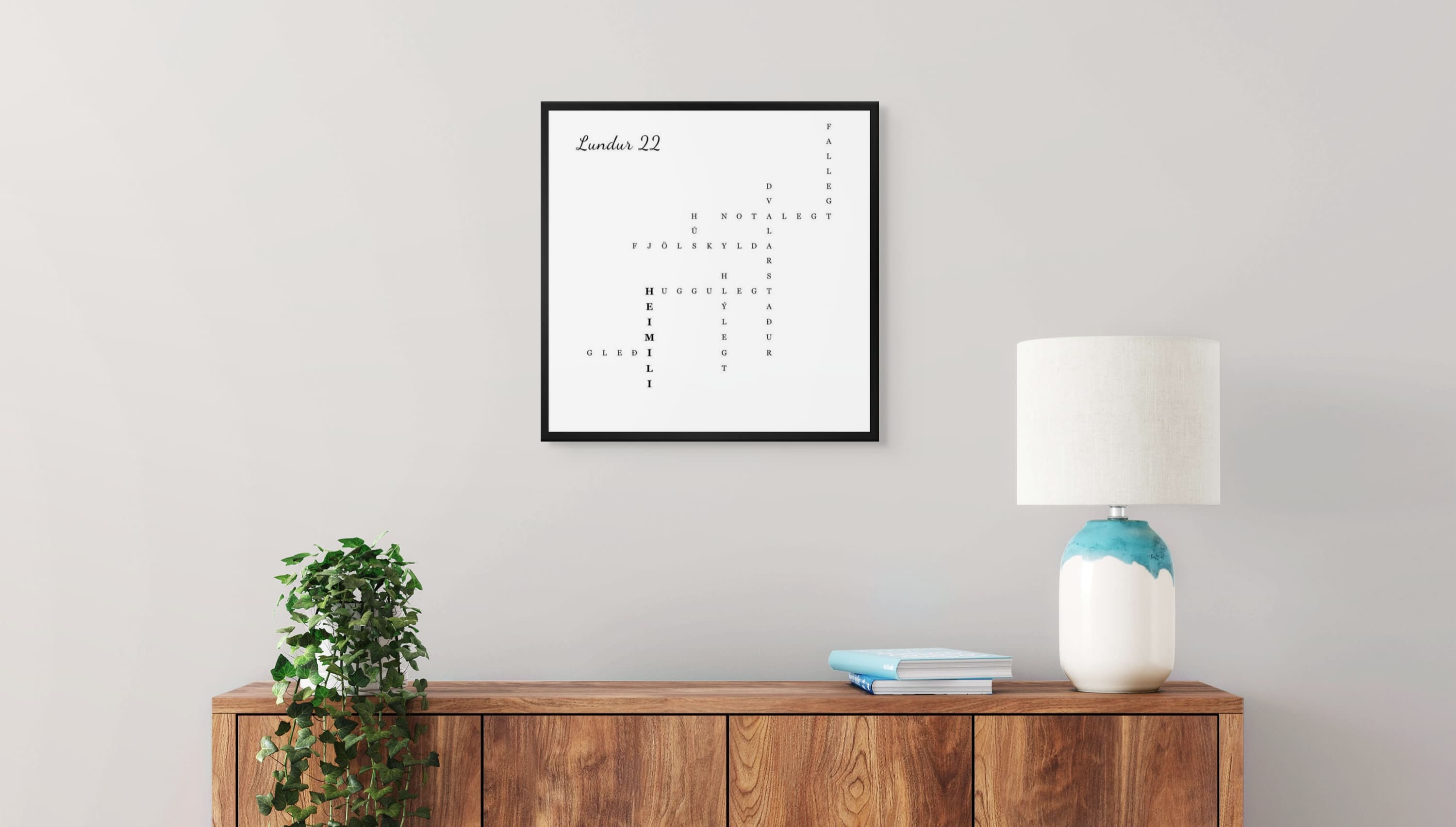 Example custom crossword poster design